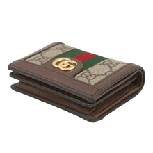 Load image into Gallery viewer, GUCCI Ophidia GG Card Case Wallet Brown/Beige/Green523155 96IWG 8745 GG Supreme/Leather
