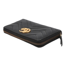 Load image into Gallery viewer, GUCCI GG Marmont Zip-Around Wallet Black443123 DTD1T 1000 Leather
