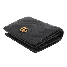 Load image into Gallery viewer, GUCCI GG Marmont Compact Wallet Black466492 DTD1T 1000 Leather
