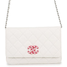 Load image into Gallery viewer, CHANEL Matelasse Chain wallet WhiteAP3709 Caviar Leather
