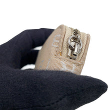 Load image into Gallery viewer, BVLGARI Logo Mania Pocket Zip Diary Beige23005 Canvas Leather Size Mini
