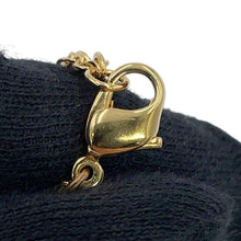 Load image into Gallery viewer, Dior Logo heart Necklace Gold Metal Rhinestone
