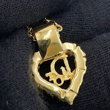 Load image into Gallery viewer, Dior Logo heart Necklace Gold Metal Rhinestone
