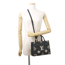 Load image into Gallery viewer, LOUIS VUITTON Onthego Noir/BeigeM45659 Bicolor Monogram Empreinte Leather Size PM
