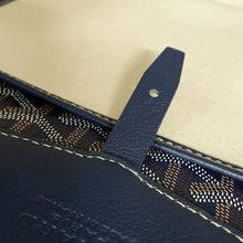 将图像加载到图库查看器中，GOYARD Sisal Bread Backpack Navy BlueCISALPMMLTY12CL12P PVC Leather
