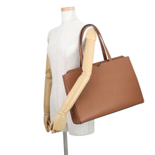 Load image into Gallery viewer, Valextra Valextra V Line Horizontal Shopping Bag ChocolateBrownMBVL0021028LRL99MCC Soft Calf Leather

