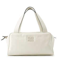 Load image into Gallery viewer, MIUMIU Bowling Handbag White5BB182 Leather

