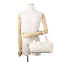 Load image into Gallery viewer, MIUMIU Bowling Handbag White5BB182 Leather
