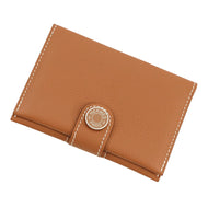 HERMES RMS Card Case Gold Evercolor