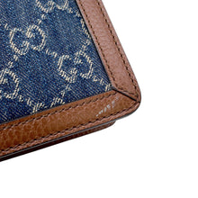 将图像加载到图库查看器中，GUCCI Dionysus GG Supreme Denim Shoulder Bag Brown/Blue421970 Canvas Leather
