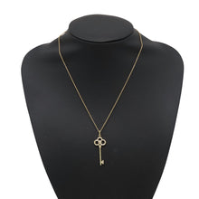 Load image into Gallery viewer, TIFFANY&amp;Co. Crown Key Necklace 18K Yellow Gold
