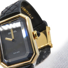 Load image into Gallery viewer, CHANEL Premiere H26mm×W20mm K18YG Leather Black DialH0090

