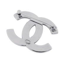 将图像加载到图库查看器中，CHANEL Clover Pattern CC Logo Brooch Silver/BlackABD399-B16775-NY365 Metal
