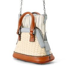 Load image into Gallery viewer, Maison Margiela Maison Margiela 5AC Classic Chain Shoulder Beige/Brown/Light BlueSB1WG0032P5352T6172 Raffia Leather Canvas Size baby
