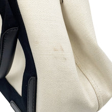 将图像加载到图库查看器中，BALENCIAGA Navy Kabas White/Black339933AQ38N1081 Canvas Leather Size S
