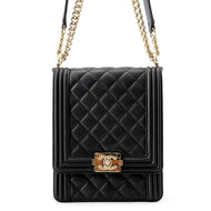 CHANEL Boy Chanel Chen Shoulder BlackAS0130 Lambskin