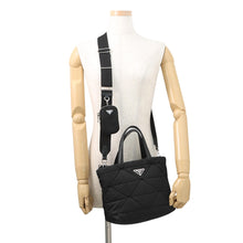 Load image into Gallery viewer, PRADA Tessuto Small Padded Quilted 2WAY Bag Black1BG373 Nylon Leather
