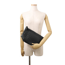 Load image into Gallery viewer, Bottega Veneta INTRECCIATO Clutch Bag Black Leather
