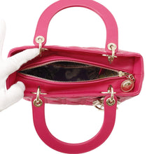将图像加载到图库查看器中，Dior Lady Dior Pink Leather Size Medium
