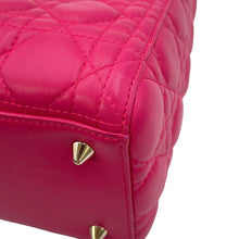 将图像加载到图库查看器中，Dior Lady Dior Pink Leather Size Medium
