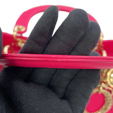 将图像加载到图库查看器中，Dior Lady Dior Pink Leather Size Medium
