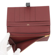 将图像加载到图库查看器中，HERMES Bearnsfre Verso Black/Rouge H Epsom
