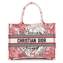 Load image into Gallery viewer, Dior Book tote White/Red/Black Canvas Size Medium
