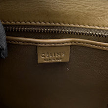 Load image into Gallery viewer, CELINE Luggage shopper Green/Ivory/Navy168243 Drummed Calf Smooth Calf Size Nano
