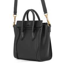 将图像加载到图库查看器中，CELINE Luggage shopper Black189243 Smooth Cowhide Leather Size Nano

