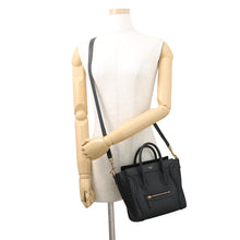 将图像加载到图库查看器中，CELINE Luggage shopper Black189243 Smooth Cowhide Leather Size Nano
