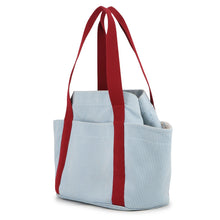 Load image into Gallery viewer, HERMES Panda Passpass Mother's Bag Blue/Red Cotton
