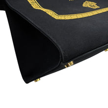 将图像加载到图库查看器中，FENDI Fendace Embroidery 2-way Tote Black/Gold8BH395AJIAF0FQV Canvas
