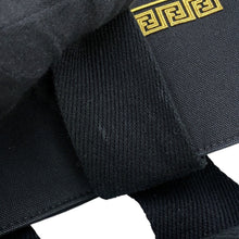 将图像加载到图库查看器中，FENDI Fendace Embroidery 2-way Tote Black/Gold8BH395AJIAF0FQV Canvas

