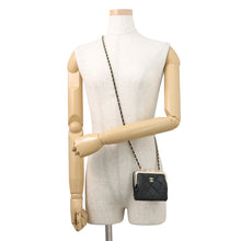 Load image into Gallery viewer, CHANEL Matelasse Kiss Lock Chain Wallet Black Leather
