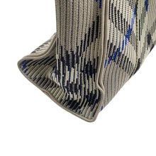 Load image into Gallery viewer, BURBERRY Tote Bag Gray/Black/Blue Canvas

