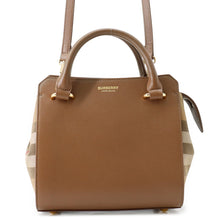 Load image into Gallery viewer, BURBERRY Banwell 2-way Handbag Brown/Multicolor80844851 Leather Canvas
