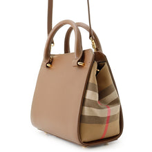 Load image into Gallery viewer, BURBERRY Banwell 2-way Handbag Brown/Multicolor80844851 Leather Canvas
