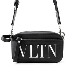 Load image into Gallery viewer, Valentino Garavani Logo Shoulder Bag Black/White Leather
