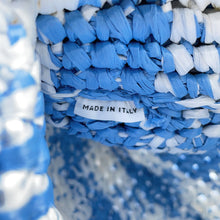 将图像加载到图库查看器中，PRADA Crochet Tote Bag Blue/White1BG422 Raffia Size Small
