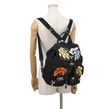 Load image into Gallery viewer, PRADA Flower Backpack Black/Multicolor1BZ811 Nylon Leather
