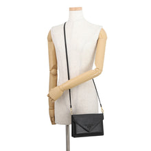 Load image into Gallery viewer, PRADA Logo Shoulder Bag Black1BP020 Leather
