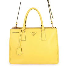 Load image into Gallery viewer, PRADA Galleria Saffiano Leather Handbag YellowBN2274 Leather Size Large
