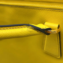 Load image into Gallery viewer, PRADA Galleria Saffiano Leather Handbag YellowBN2274 Leather Size Large
