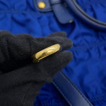 Load image into Gallery viewer, PRADA Gathered 2way Bag BlueBN2805 Leather Nylon

