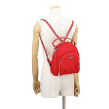 Load image into Gallery viewer, PRADA Tessuto Inpunto Quilted Backpack Red1BZ066 Nylon Leather
