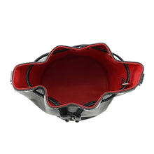 将图像加载到图库查看器中，Christian Louboutin mary jane bucket bag Black/Red Leather
