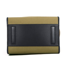 Load image into Gallery viewer, BALLY Arkle Shopper Tote Bag Khaki/Black6307006 Canvas Leather Size Large
