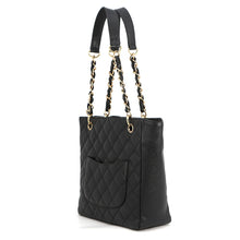 将图像加载到图库查看器中，CHANEL PST ChainTote Bag BlackA50994 Caviar Leather
