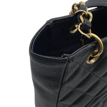 将图像加载到图库查看器中，CHANEL PST ChainTote Bag BlackA50994 Caviar Leather
