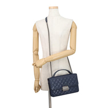Load image into Gallery viewer, CHANEL CC University Chain Shoulder Bag NavyA93537 Leather
